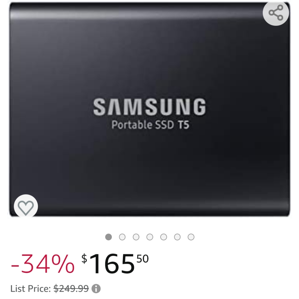Samsung Portable SSD T5 - New Sealed